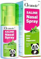Nasal Cavity Cleaner 0.9% Physiological Saline Available for Children and Adults (60ml)-Moisturizes Dry Nose,Clean Nasal Passage，Sinus Relief，Refresh ，360 Degree Rotating Nozzle
