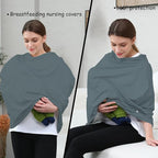 Car Seat Cover Baby for Nursing, Baby Breastfeeding Cover Carseat Canopy Covers, Solid Color Multi-use Nursing Cover for Babies (Neutral Grey)