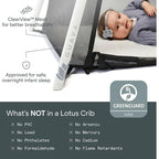 Guava Family Travel Crib includes Lightweight Backpack Design | Certified Baby Safe Portable Crib | Folding Play Yard, Comfy Mattress for Babies, Toddlers | Compact Baby Travel Bed