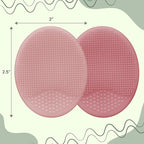 S&T INC. Exfoliating and Massaging Cradle Cap Bath Brushes for Baby, Silicone - 2 Inch x 2.5 Inch, Pink, 2 Pack