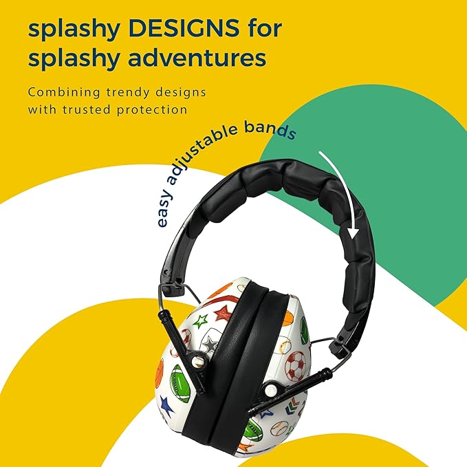 BANZ Kidz Earmuffs 2 Years & Older - Loud Noise Cancelling Kids Headphones & Toddler Ear Muffs, Size Adjustable