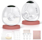 Lulia Breast Pump Hands Free, Wearable Breastfeeding Pump with 4 Mode and 9 Level, Strong Suction, Painless, Anti-Backflow, BPA Free, Portable Electric Breast Pumps with 17/19/21/24MM Flanges