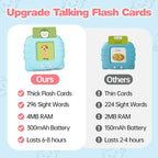 296 Sight Words Talking Flash Cards for Toddlers 1 2 3 4 5 6 Year Old, Pocket Speech, Sensory Speech Therapy Toys, Learning Toys for Montessori and Autism Children, Gifts for Boys (Blue)