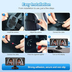 Dual Baby Car Camera for 2 Kids - 6.86 Inch IPS AHD 1080P Split Screen Monitor with 2 Backseat Cameras, Cigarette Lighter & USB Powered, IR Night Vision, 360° Rotatable, Rear-Facing Mirror