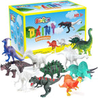 BAODLON Kids Arts Crafts Set Dinosaur Toy Painting Kit - 10 Dinosaur Figurines, Decorate Your Dinosaurs, Create a Dino World Painting Toys Gifts for 5, 6, 7, 8 Year Old Boys Kids Girls Toddlers