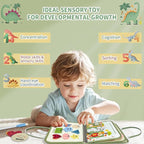 Toddler Busy Board for 1 2 3 4 Year Old - Montessori Busy Book Travel Toys Sensory Board Educational Activity Book for Learning Fine Motor Skills, Gifts for Girls Boys Toddler 1+ Years Old