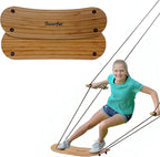 Swurfer TreeSkate Skateboard Swing, Outdoor Stand Up Surf Swing, Holds Up to 200 lbs, Ages 6 and Up, Adjustable Handles, Grip Tape, Kids Outdoor Play Equipment for Children and Adults (Waves)