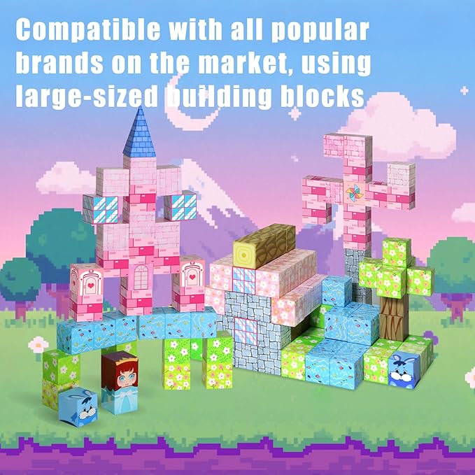 Magnetic Blocks - 150PCS Magnetic Building Blocks, STEM Constructions Magnet Blocks for Boys Girls Age 3 4 5 6 7 8 9 10, Sensory Stacking Toy Christmas Birthday Gifts for Kids