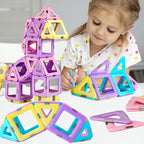 TOKBLOK 40-Piece Candy-Colored Magnetic Tiles for 3-6 Years Old - STEM Learning, Creative Building Blocks, Perfect Toddler Gifts for Boys & Girls - Starter Set