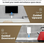 Outlet Concealer Power Strip-Outlet Cover Extender with 3AC Outlets-8ft Flat Plug Extension Cord,Universal Size,1625W for Kitchen, Home and Office,Child & Pet Safe(Dual 8 Foot)