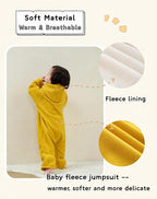 Newborn Baby Fleece Jumpsuit Girls Boys Winter Hooded Coverall Romper Cute Baby Snowsuit Clothes