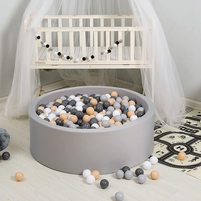 GOGOSO Ball Pits Balls for Toddlers Pack of 50 100 200 Plastics Shape Ball Non-Phthalate Non-BPA Non-Toxic 2.2-Inch Crush Proof Play Balls