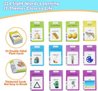 MAYAPHILOS Russian and English Bilingual Talking Flash Cards with 224 Sight Words Fun Russian Language Learning Toys for Kids, Audible Pocket Speech for Toddlers Preschool Birthday