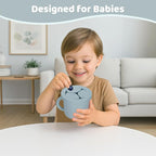 Snack Containers, Silicone Food Grade Silicone Cups, Toddler Snack Container Cups with Handles and Lid for Toddlers (Color 2)