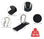 4 Pcs Baby Stroller Hook, Carry 30 lbs per Stroller Carabiner Clip, Adjustable Baby Stroller & Car Seat Hook for Hanging Diaper Bag, Wheelchair,Golf cart, Shopping and Pet Cart