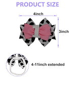 Birthday Hair Bow for Baby Girls 1 2 3 4 5 6 Years Sprinkle Decorations Party Hair Accessories Headband for First 1st Birthday Cow Print Cowgirl