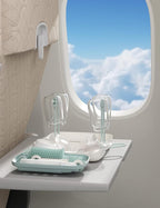 Momcozy Bottle Brush Set - Baby Bottle Cleaner Kit with Silicone Brush, Nipple Brush, Straw Brush, Soap Dispenser, Drying Rack - 7 in 1 Bottle Cleaning Tool for Home and Travel