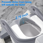 Potty Training Seat with Step Stool Ladder, Upgrade Triangular Stabilized Base 2-IN-1 Toddler Toilet Seat with Splash Guard, Anti-Slip Pad, and Step Stool (Agate Grey)