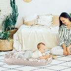 Baby Lounger Cover for Boys Girls, Reversible Baby Nest Cover, Adjustable Baby Lounger Replaceable Cover for Infant Newborn, Portable and Machine Washable, Cotton Gray Elephant Cover Only