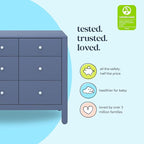 DaVinci Carter's Marisol 6-Drawer Dresser in Cove Blue/Powder Blue, GREENGUARD Gold Certified