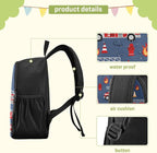 Cartoon Fire Trucks Toddler Backpack Waterproof Mini Backpack Boys/Girls Cute Small Backpack Kindergarten Pre School Bags 13 Inch