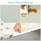 FLAGAV Baby Play Mat, 79x71inch Extra Large Folding Baby Crawling Mat, Waterproof Reversible Playmat Foam Non Toxic Anti-Slip Portable Kids Play Mat for Infant, Toddler