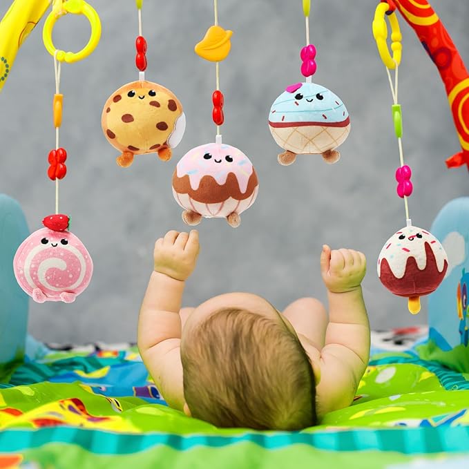 Libima 9 Pcs Mini Stuffed Animals Keychains 3.15 Inch Small Plush Cute Ornaments Bulk Toys for Baby Shower Birthday Party Decors Gift Bags Fillers Halloween Christmas Basket Stuffers(Desserts)