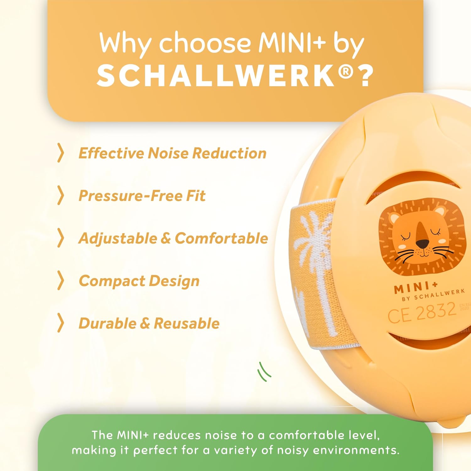 Schallwerk ® Mini+ Baby Ear Muffs – Infant Noise Cancelling Headphones, Toddler Ear Protection, Baby Headphones for Noise