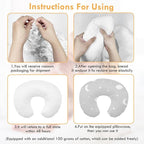 Nursing Pillow, Breast Feeding Pillows for Mom, Soft Cover with Breathable Filling, Ergonomic Breastfeeding, Bottle Feeding and Bonding, Multifunctional Support Cushion for Travel (Star)