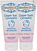 Grandma El’s Diaper Rash Ointment – Gentle Protection & Relief for Baby’s Delicate Skin – Pediatrician-Approved Moisturizing Barrier – Safe for Cloth & Disposable Diapers – 2oz, 2-Pack