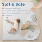 Baby Play Mat for Summer, 1.3 Thick Extra Large Memory Foam Cooling Floor Tummy Time Mat, Soft & Breathable, Non-Slip Rectangular for Toddlers’ Playtime & Rest(Grey,79"x118")