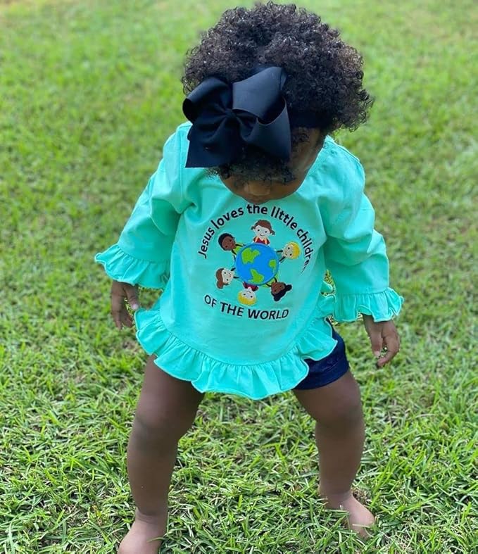 Wee Ones Girls' Plain Wrap Classic Grosgrain Hair Bows on a WeeStay No-Slip Hair Clip, Handmade, King, Blue Bird