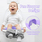 SKYROKU Foldable Kids Toilet Seat – Portable & Anti-Slip Travel Potty Training Seat for Toddlers, DIY Stickers, Storage Bag, Easy Clean & Compact for Home, Daycare, Grandparents House (Ages 2-6)