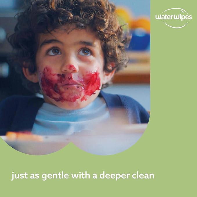 WaterWipes Sensitive+ Baby & Toddler Wipes, 3-In-1 Cleans, Cares, Protects, 99.9% Water, Textured Clean, Unscented & Hypoallergenic, 540 Count (Pack of 9)