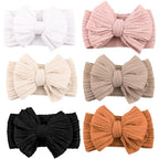 Niceye Handmade Baby Headbands Soft Stretchy Nylon Hair Bands with Bows for Newborn Infant Baby Toddler Girls- Pack of 6