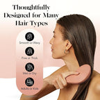 Kitsch Detangler Brush – Gentle Curly Hair Brush with Flexible Bristles for All Hair Types - Wet or Dry | Detangling Hair Brushes for Women & Men, Adults & Kids - Terracotta