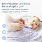 SleepingBaby Zipadee-Zip Transition Swaddle - Cozy Baby Swaddle Blanket with Zipper Convenience - Roomy Wearable Blanket for Easy Diaper Changes - Paperwhite Flowers, Medium (6-12 Month)