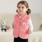 Baby Boys Girls Fleece Vest Zip Up Cute Bear Jackets Fuzzy Fall Winter Warm Clothes Newborn Outwear for Toddler Infant