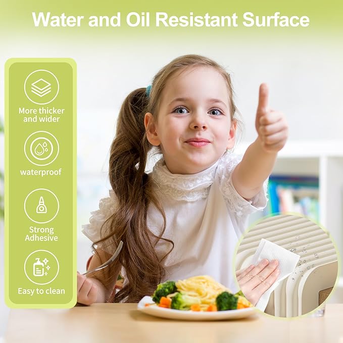 Baby Proofing Wall Corner Protector,Edge Guard Corner Protector,6.56ft Thinken Soft Corner Protectors Pre-Taped Soft Rubber Foam Edge Cushion for Furniture (Black, 6.56Ft x 11.8" W x 0.47" Th)