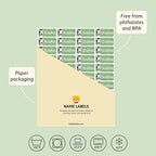 Personalized Name Labels for Kids (60) – Custom Waterproof & Durable Stickers for Clothing, Daycare, Office & School Supplies - Exotic Animals