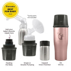 CERES CHILL Mini Breastmilk Chiller Demigoddess, Up to 12 oz. Reusable Storage Container, Keeps Milk at Safe Temperatures for Up to 16 Hours, Bottle Cooler, Connects w/Most Pumps (Rose Gold)