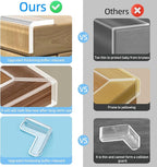 0.8 in x 16.4 FT,Edge Corner Protector Baby Proofing with 6 Corners,Soft Clear Furniture Table Corner Guard & Edge Safety Cabinet Door Bumper,Crib Bumpers,Window Sill Protector,Wall Protector