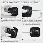 Child Safety Cabinet Locks, Fridge Lock with Combination, Closet Lock,Cabinet Lock,Child Proof Refrigerator Lock(Black 2Pcs)