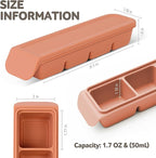 4 Section-1.7oz Gray 100% Food Grade Silicone Ice Cube Tray Food Container with Airtight Locking Lid, Fruit Vegetable Purees, Breastmilk Storage for Baby & Toddler Food | BPA Free Korea Made