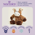 warmies Junior Microwavable & Weighted Stuffed Animals, Cow - Heated Stuffed Animal Plushie for Warmth & Comfort - Cute Soft Plush Toys for Adults & Children (Boys, Girls, Babies & Toddlers)
