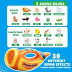 Voice Changer Toy for Kids 5-7: Animal Sounds Horn 30 Fun Sound Effects & Lights Voice Changer Device Kids Hunting Toys Nature Exploration Outdoor Toys for Boys Girls Ages 3-8 Olds, Orange