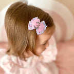 Sprinkle Confetti Hair Bow - First Birthday Pink Party Decoration for Baby Girls, Ice Cream Theme 1st Birthday (3th Girls Hair Bow)