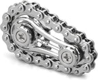 Sprocket Fidget Chain Bike Bicycle Spinner Toy for Kids Adults, Gear Hand Roller Strengthener for Boy Man, EDC Novelty Finger Spinner Desk Toy for Stress Relief, Cool Birthday Gift Party Favor
