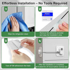 Fridge Lock (2 Pack),Refrigerator Lock with Keys,for Fridge, Cabinet Locks, Drawers, Dishwasher, Toilet and Child Safety Cabinet Locks, 3M Adhesive No Drilling (White)