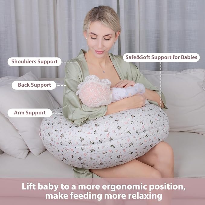 Chilling Home Nursing Pillow for Breastfeeding,Multifunctional Adjustable Breast Feeding Pillow,Bottle Feeding More Support for Mom and Baby, Breastfeeding Essentials for Newborn,Removable Cover
